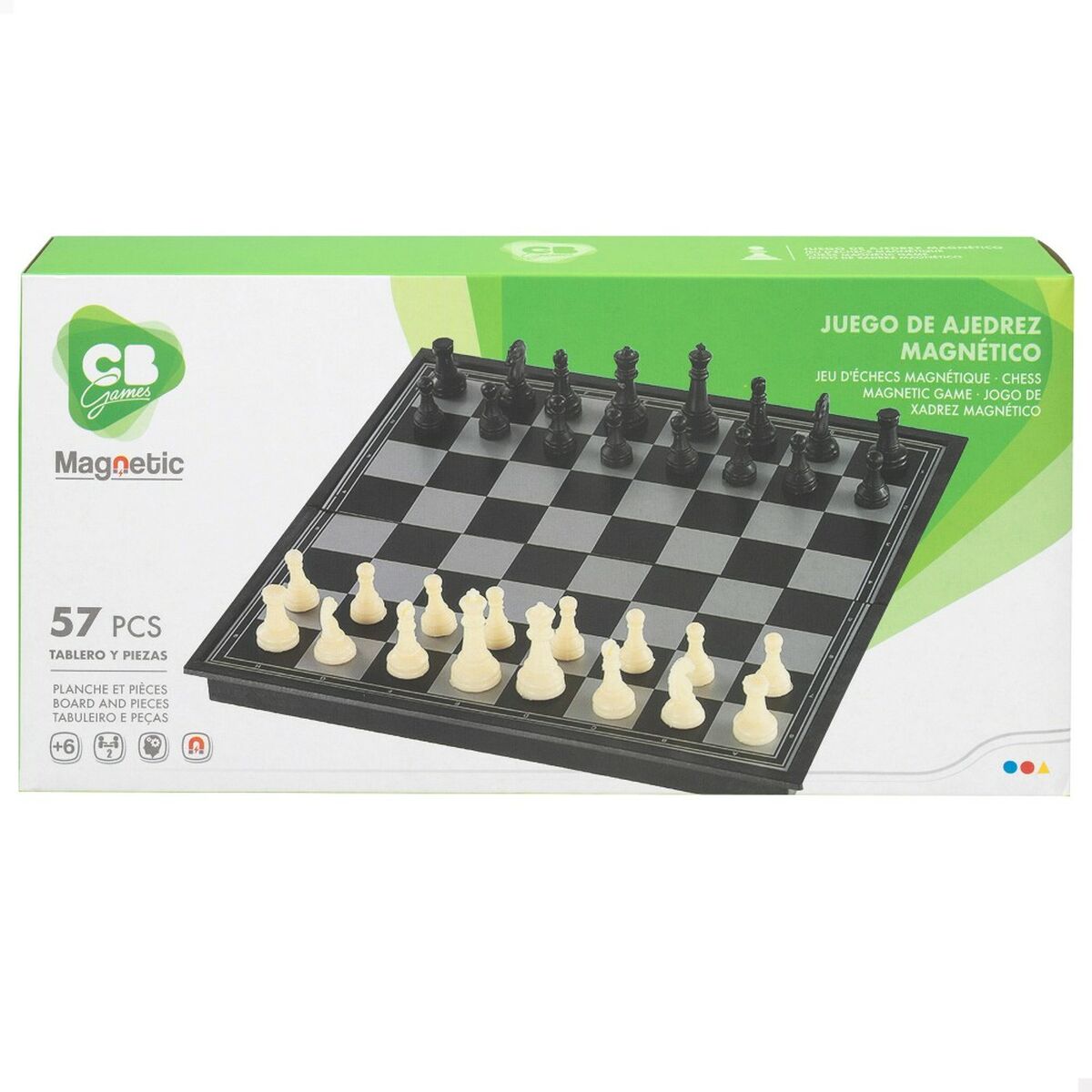 Tabellone da Scacchi e Dama CB Games Plastica (6 Unità)